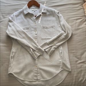 Madewell Oatmeal brushed flannel with pockets